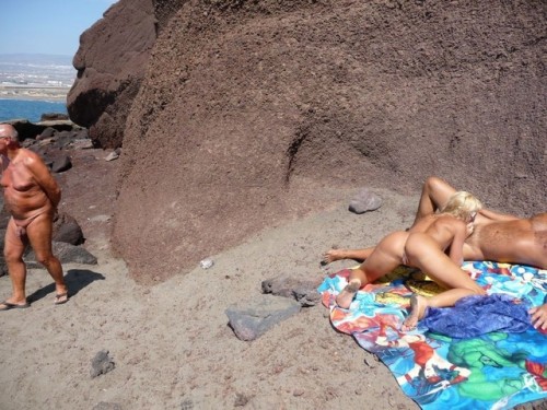 On the nude beach, no one minds if you’re blowing your man.