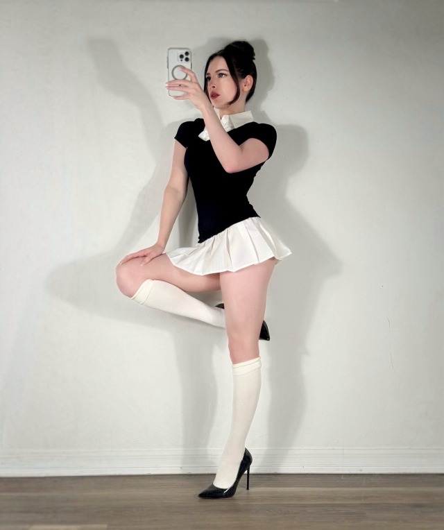 Sexy knee high socks and heels