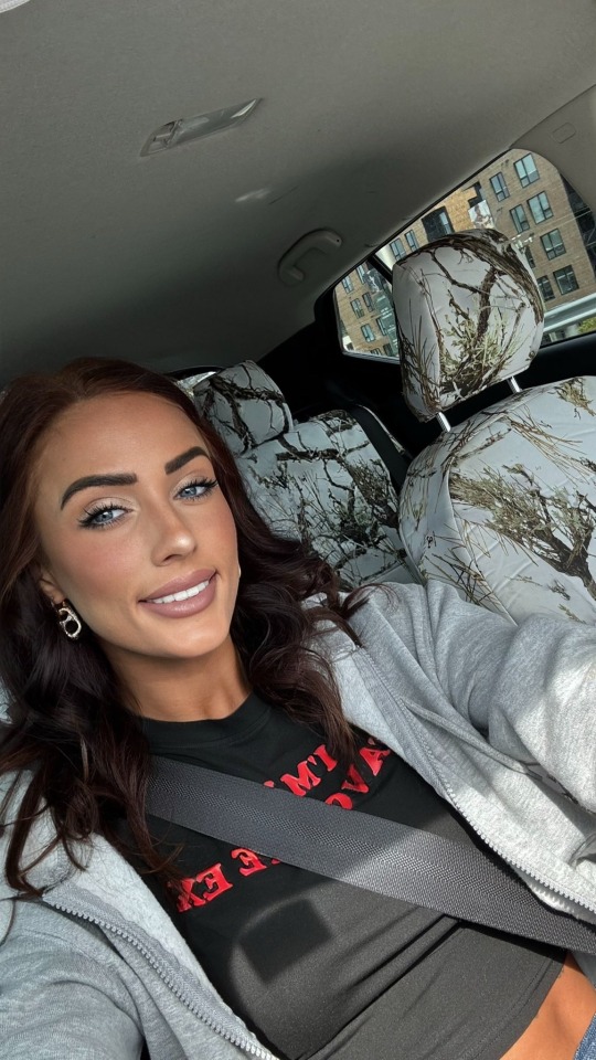 Pretty girl car selfie