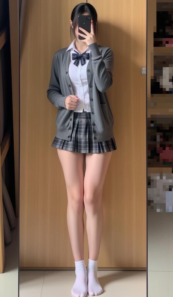 Schoolgirl selfie
